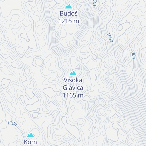 Map of Visoka Glavica