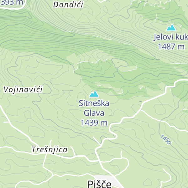 Map of Sitneška Glava