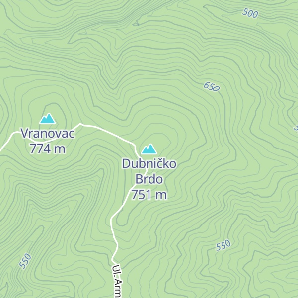 Map of Dubničko Brdo
