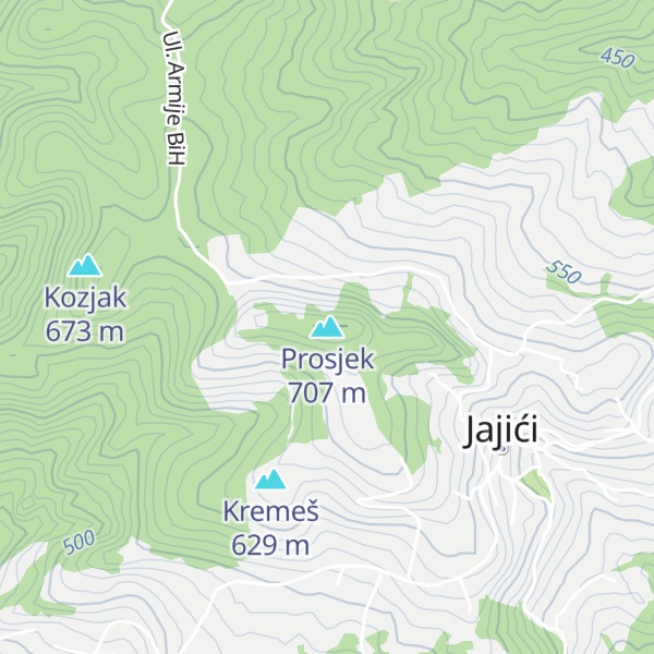 Map of Prosjek