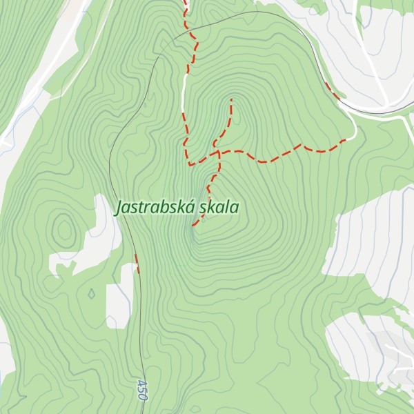 Map of Jastrabská skala
