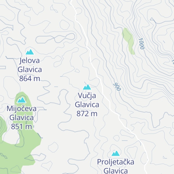 Map of Vučja Glavica