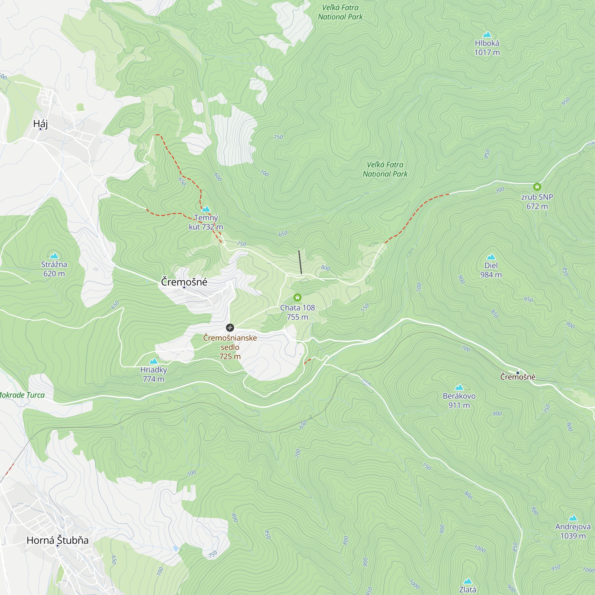 Chata 108 map