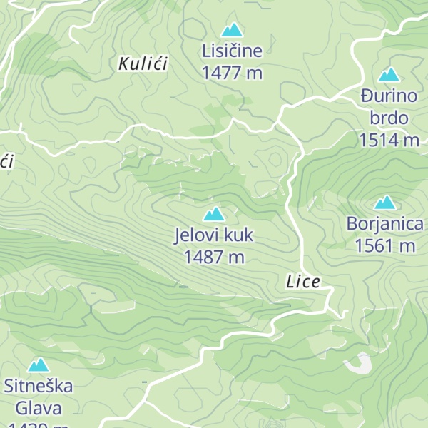Map of Jelovi kuk