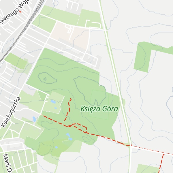 Map of Księża Góra