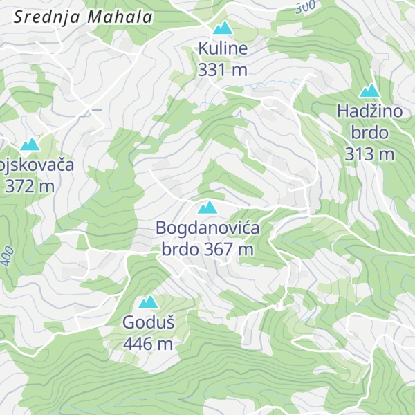Map of Bogdanovića brdo
