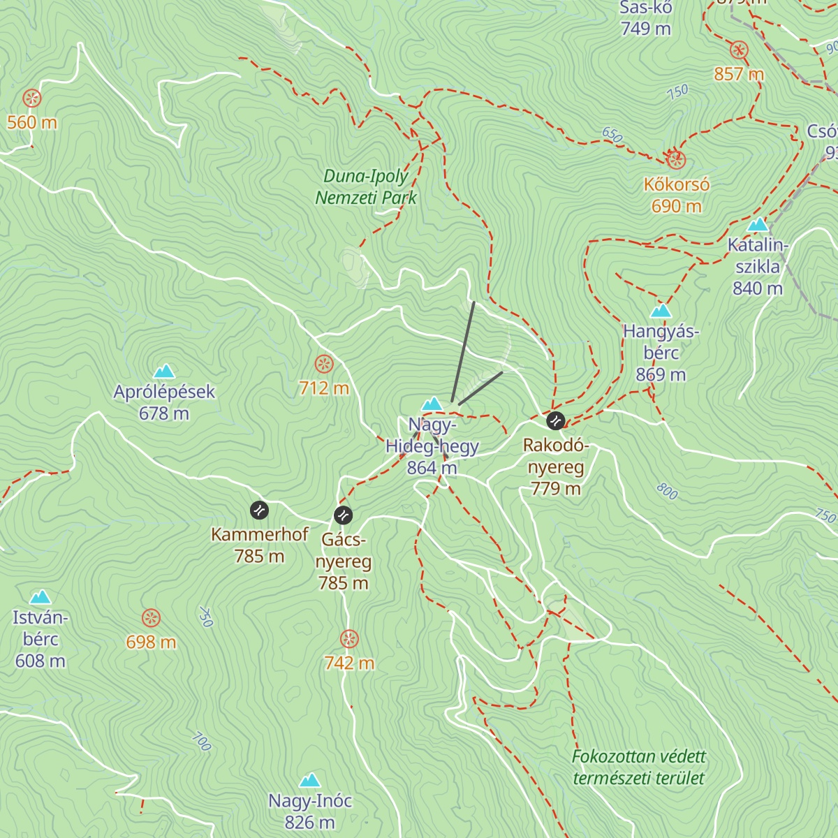 Nagy-Hideg-hegy Sí- és Túraközpont map