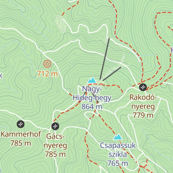Map of Nagy-Hideg-hegy Sí- és Túraközpont