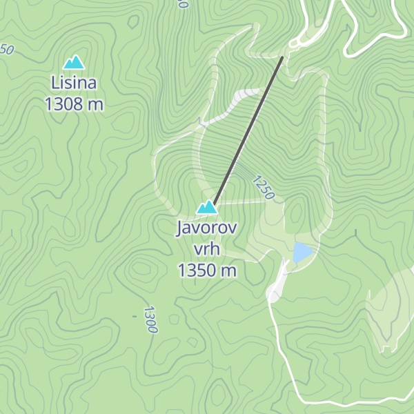 Map of Javorov vrh