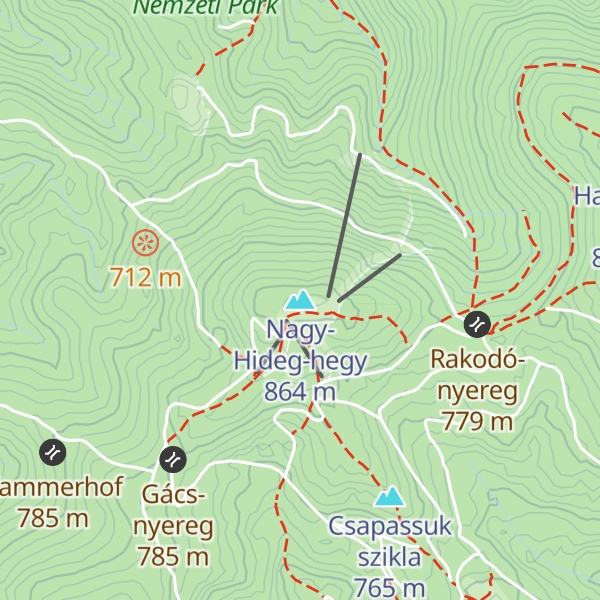 Map of Nagy-Hideg-hegy