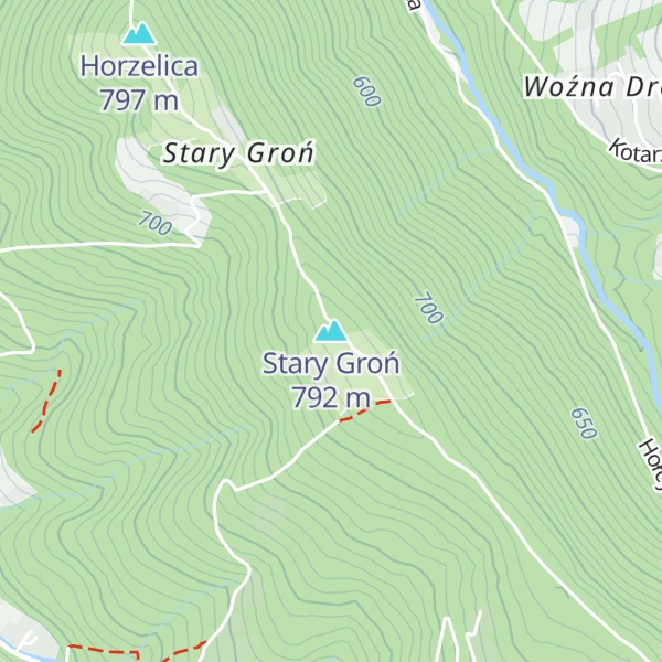 Map of Stary Groń