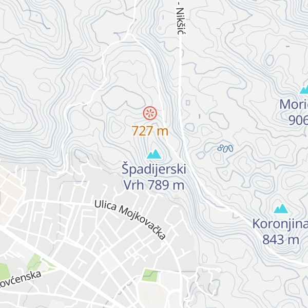 Map of Špadijerski Vrh