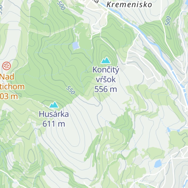 Map of Malý vŕšok