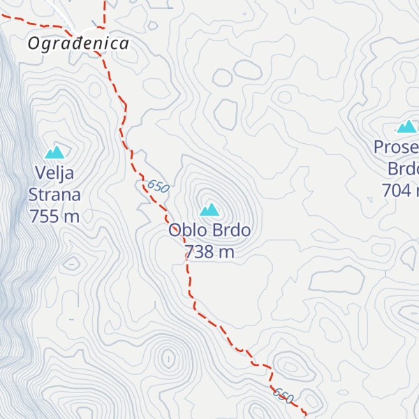 Map of Oblo Brdo
