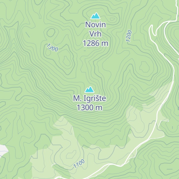 Map of M. Igrište