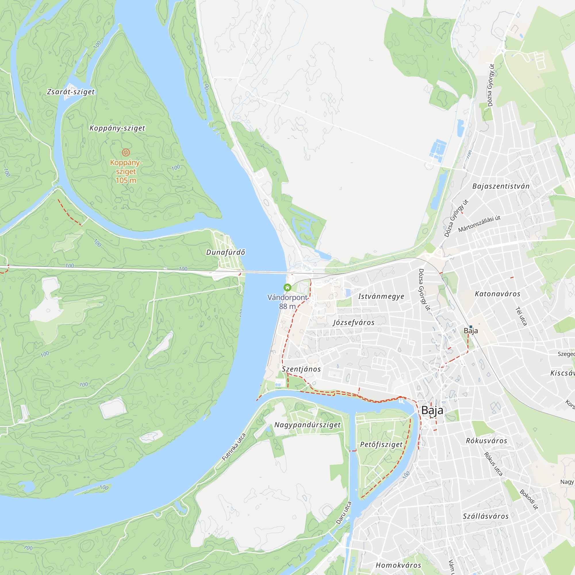 Vándorpont map