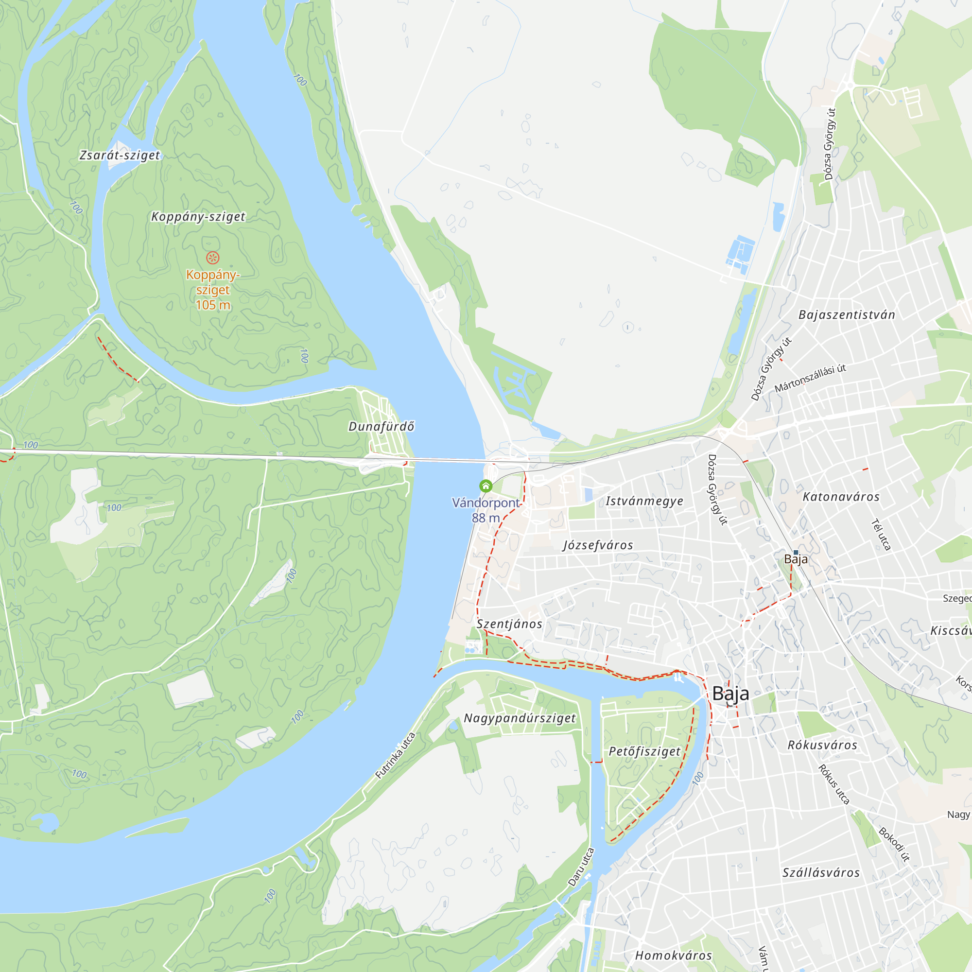 Vándorpont map