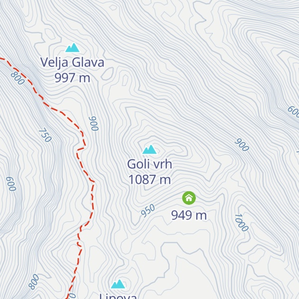Map of Goli vrh
