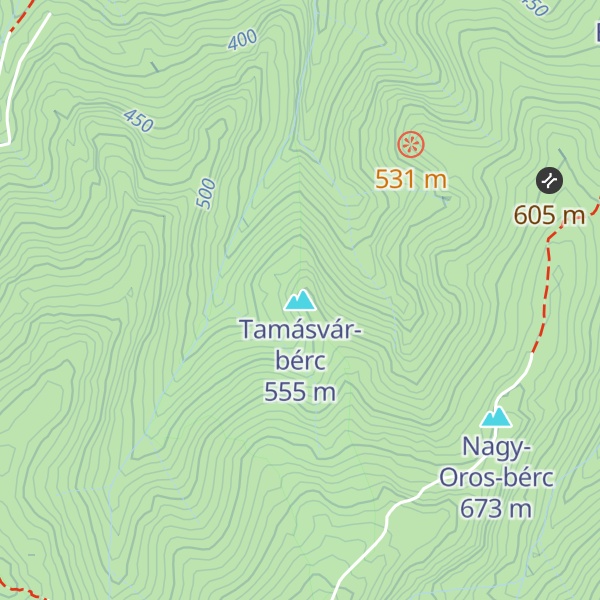 Map of Tamásvár-bérc