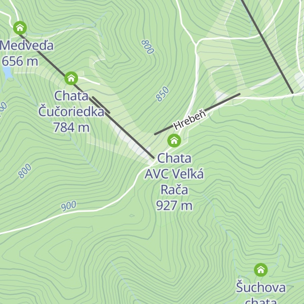 Map of Chata na Rači