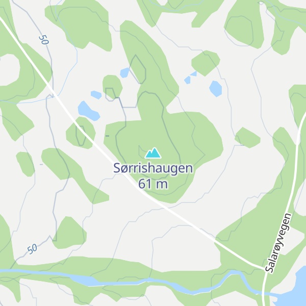 Map of Sørrishaugen