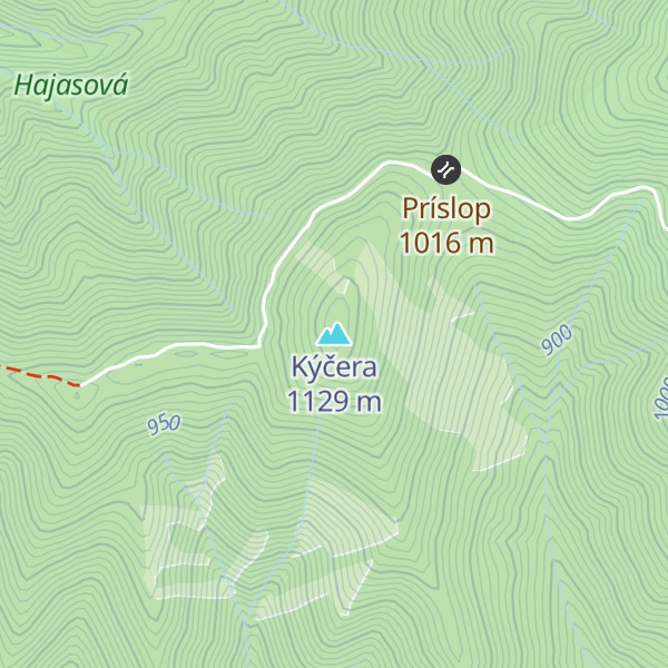 Map of Kýčera