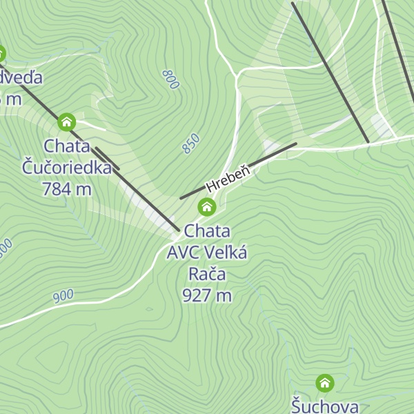 Map of Chata AVC Veľká Rača