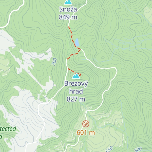 Map of Brezový hrad