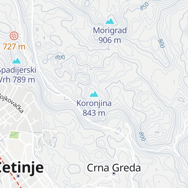 Map of Koronjina