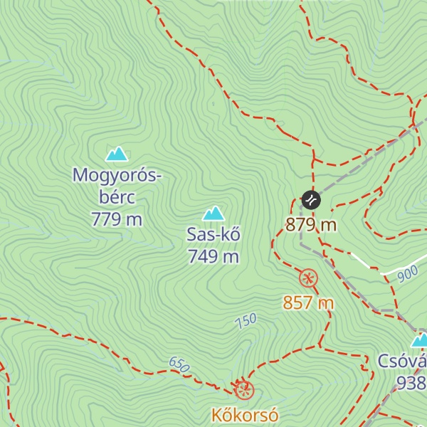 Map of Sas-kő