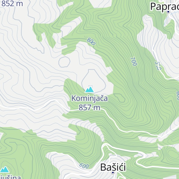 Map of Kominjača