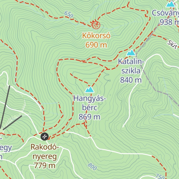 Map of Hangyás-bérc