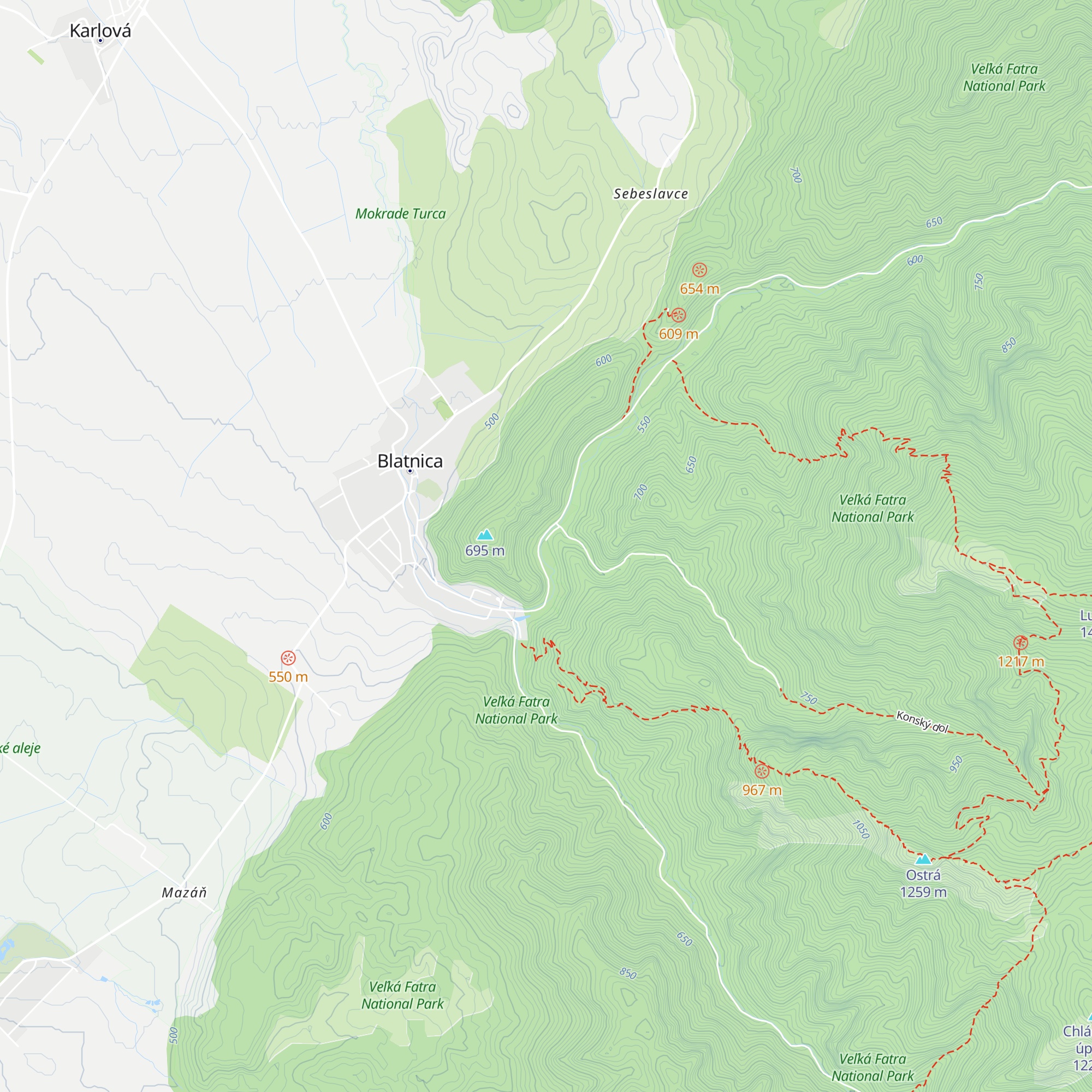 Chatová osada Gader map