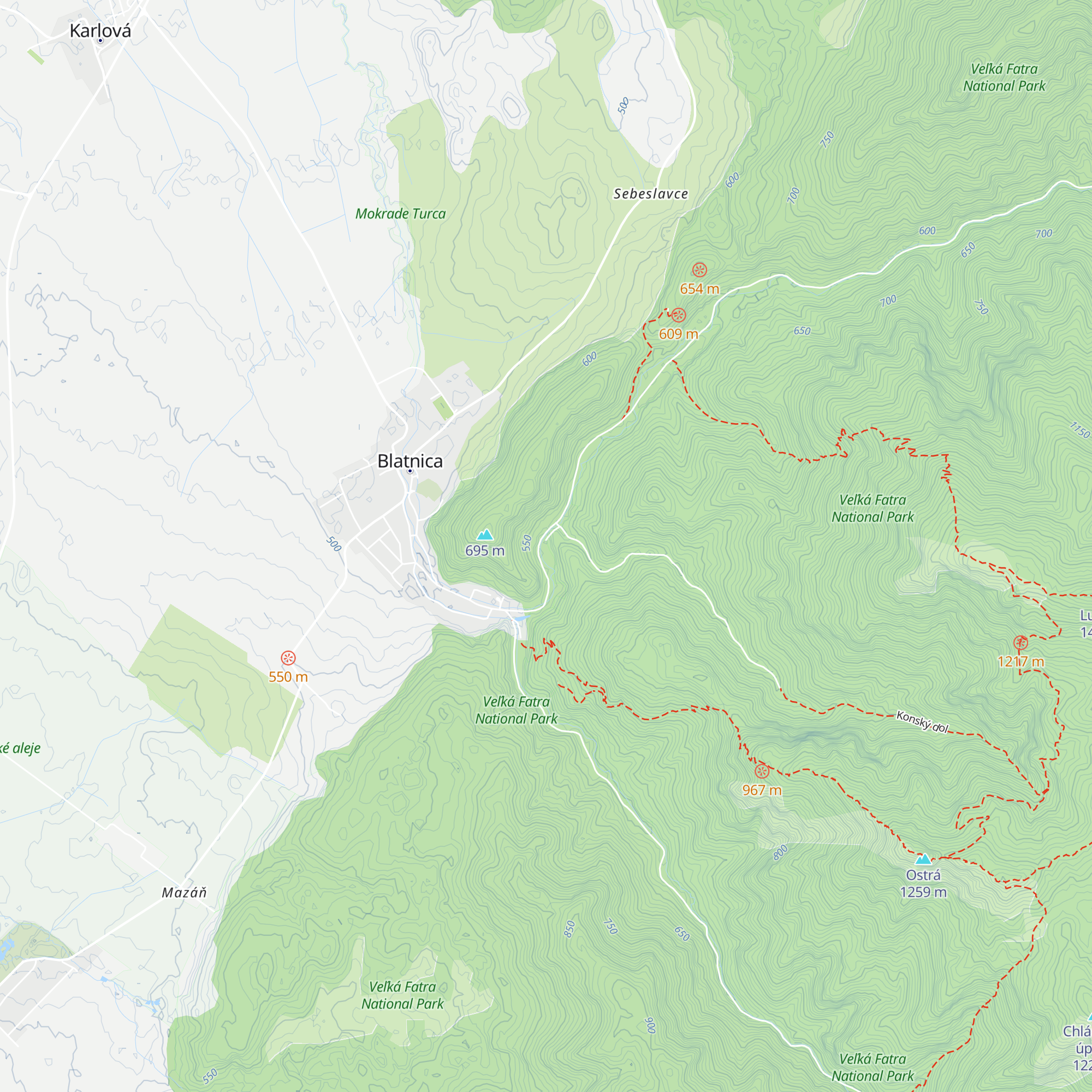 Chatová osada Gader map