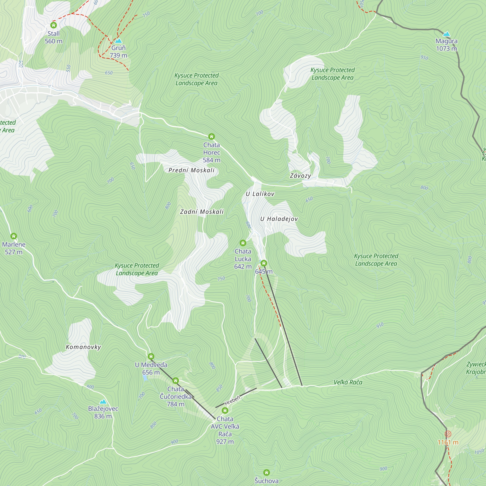 Chata Lucka map