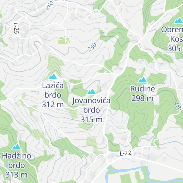 Map of Jovanovića brdo