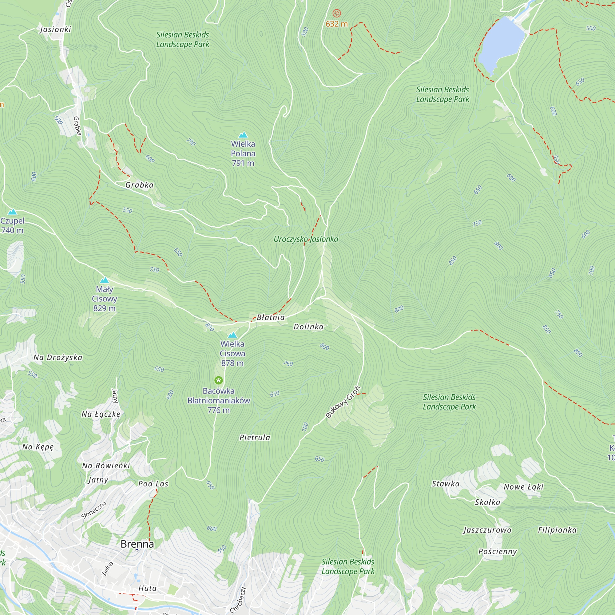Schronisko PTTK na Błatniej map