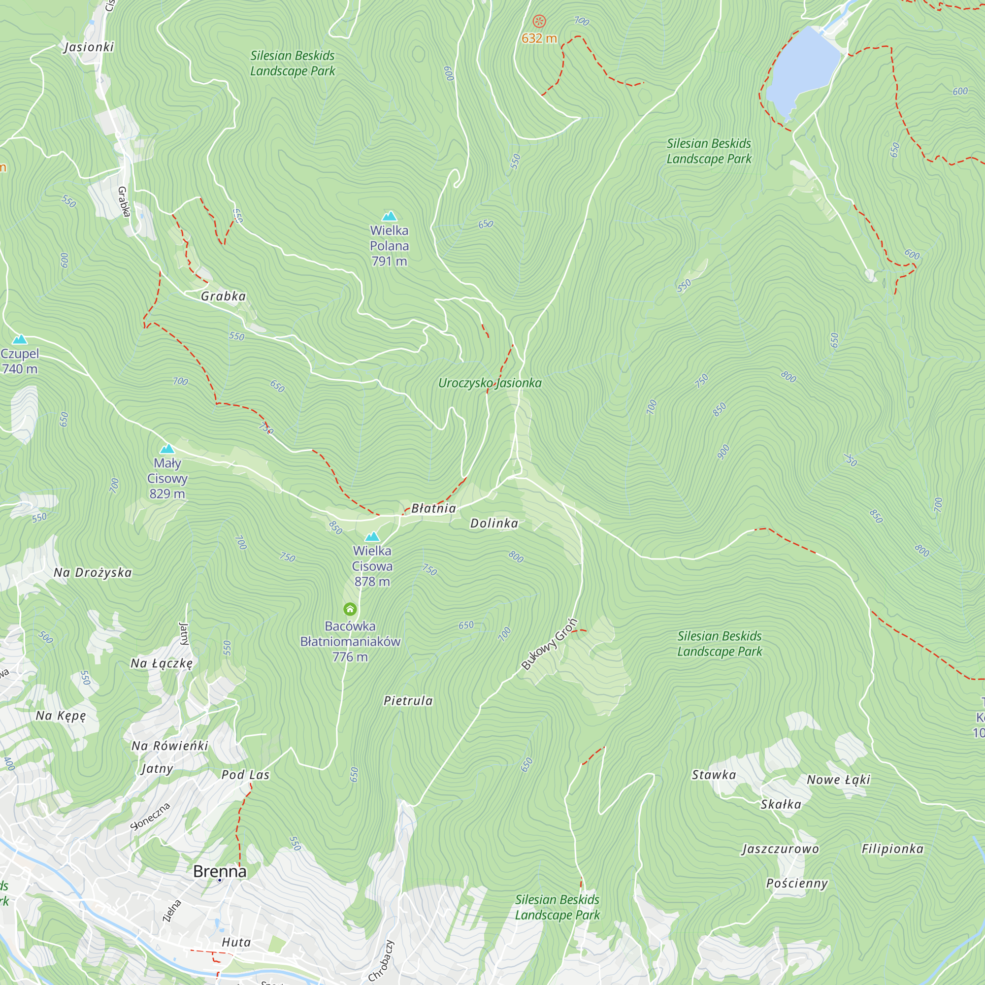 Schronisko PTTK na Błatniej map