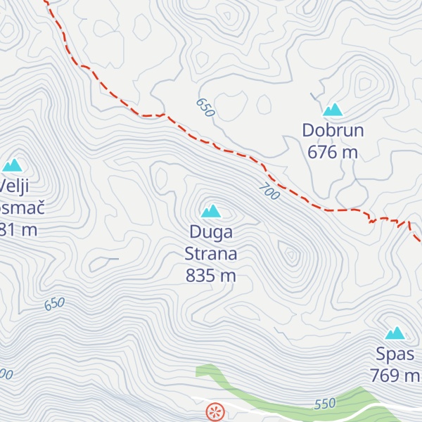 Map of Duga Strana