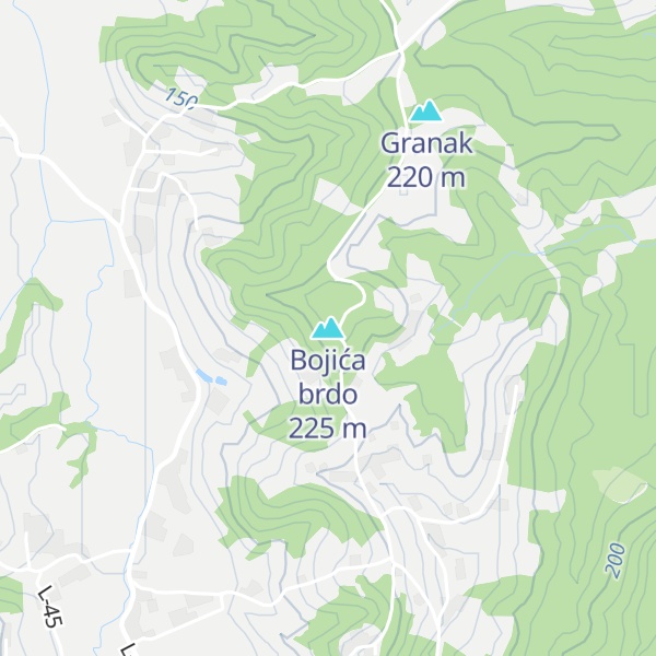 Map of Bojića brdo