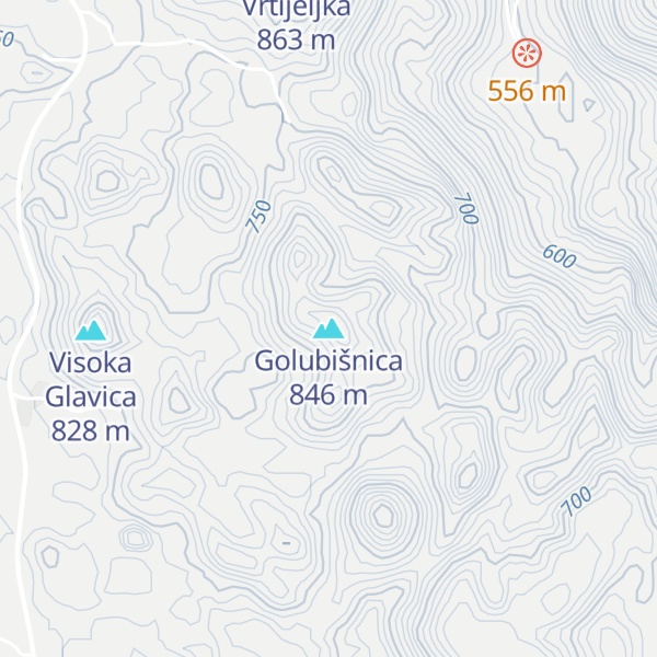 Map of Golubišnica
