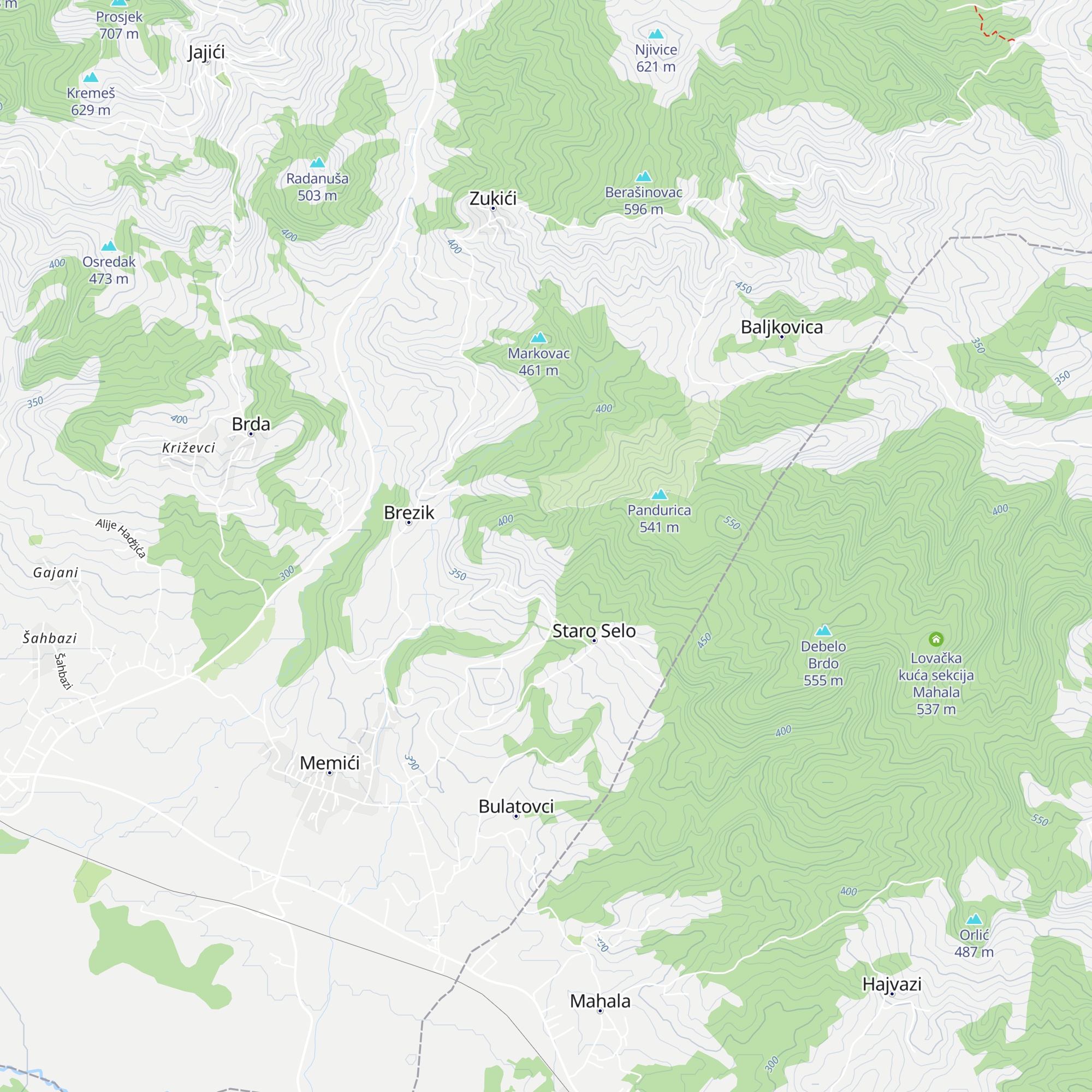 Planinarski dom Resnik map