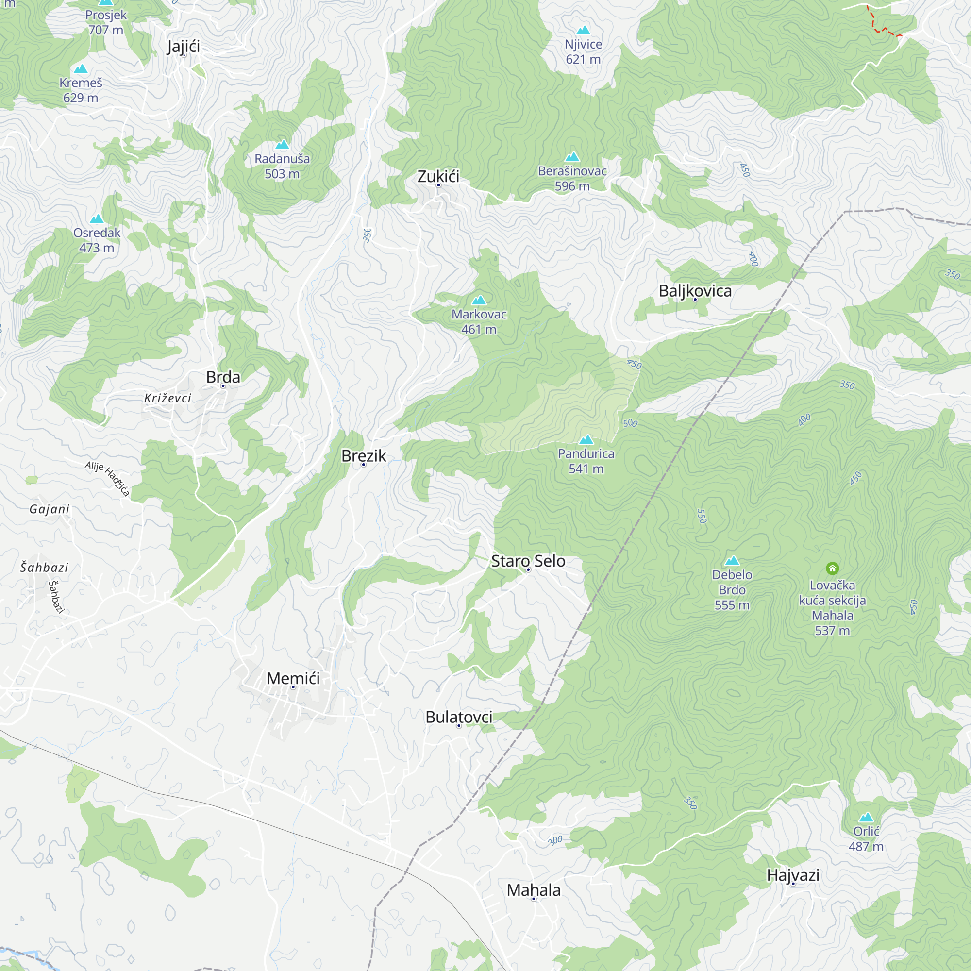 Planinarski dom Resnik map