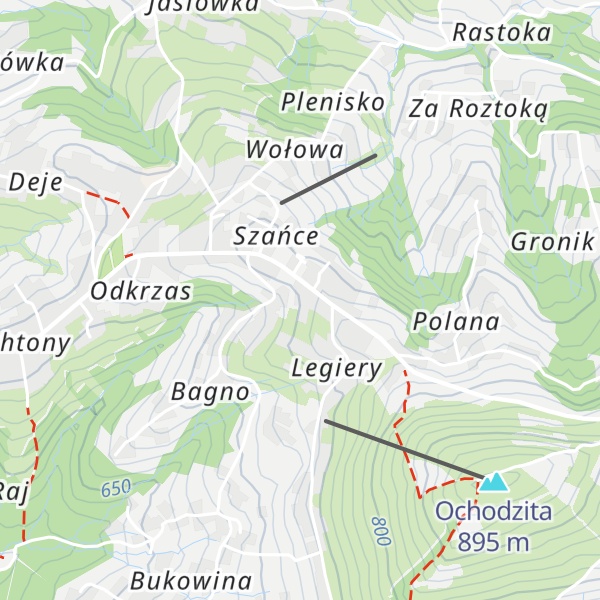 Map of Chata Na Szańcach