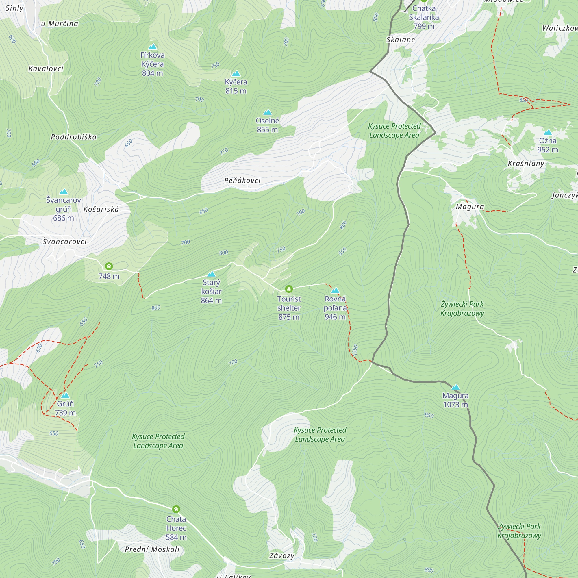 Tourist shelter map