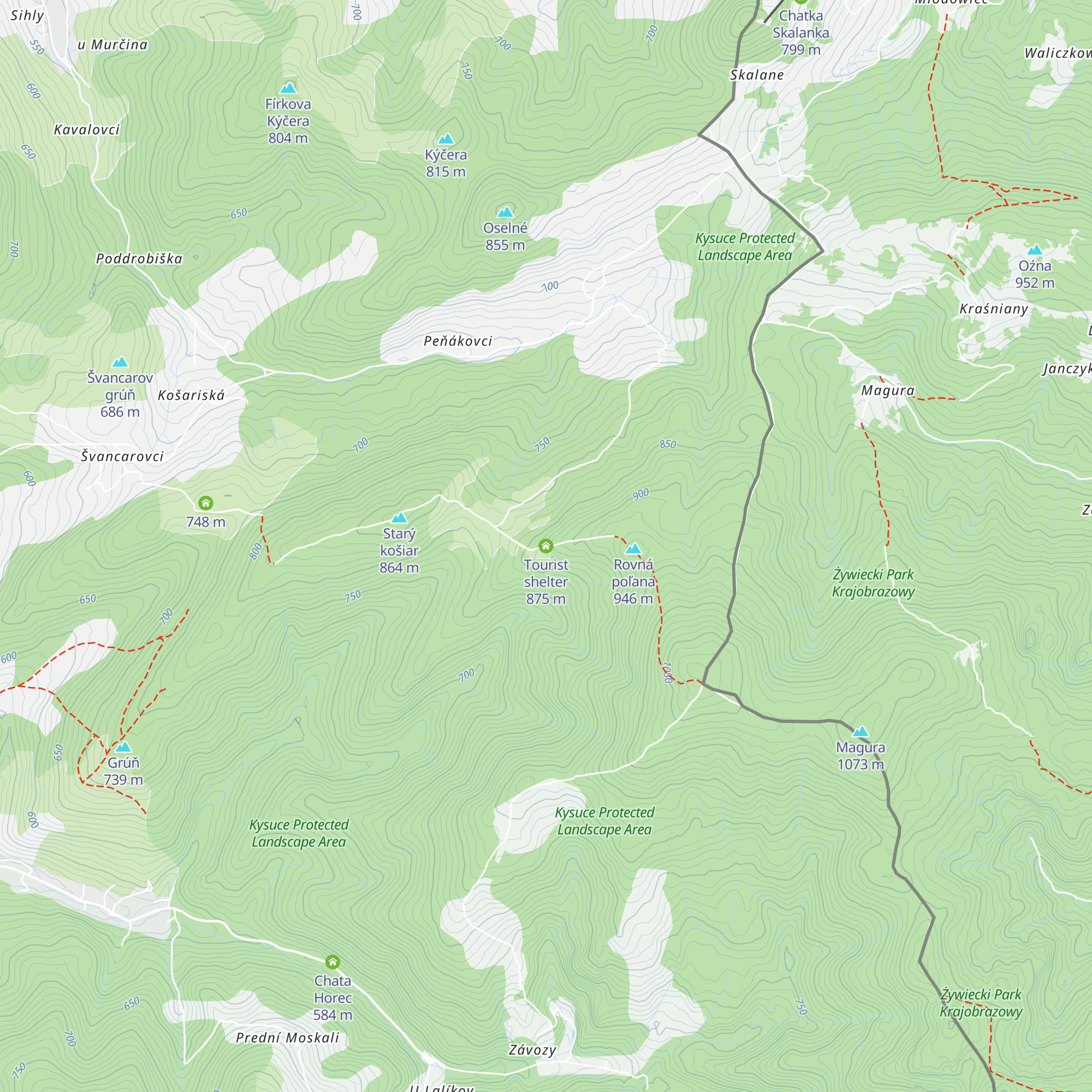 Tourist shelter map