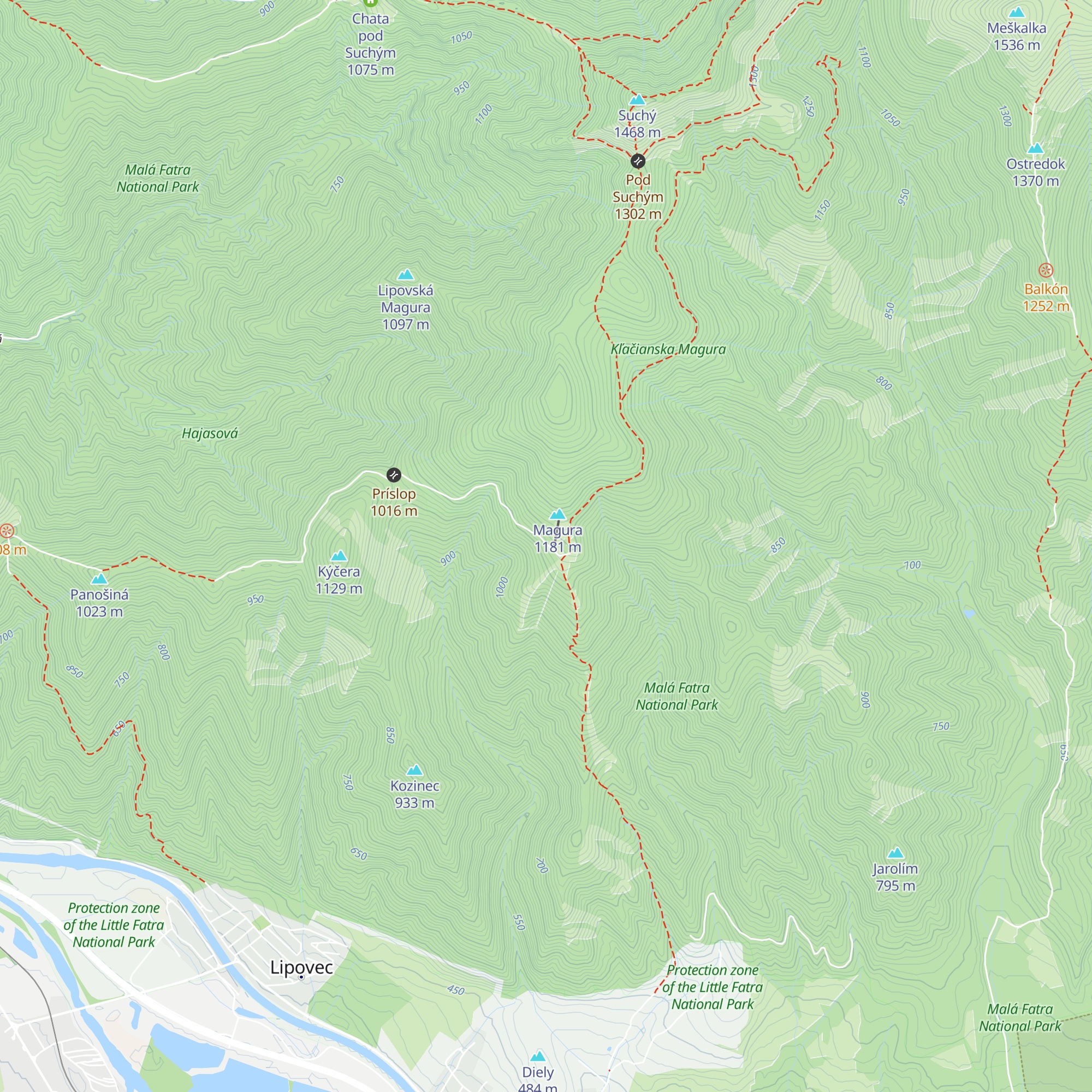 Chata Smädná map