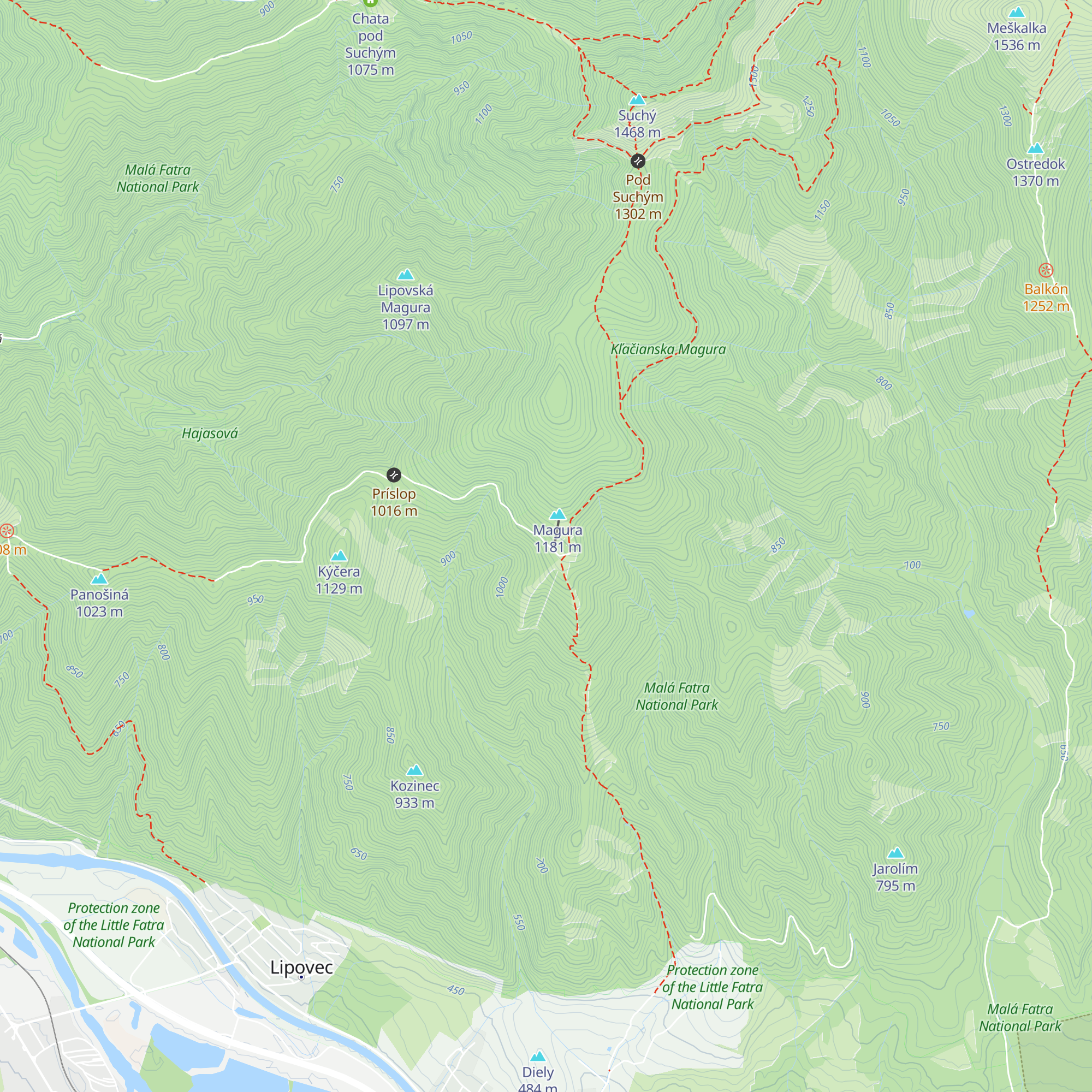 Chata Smädná map