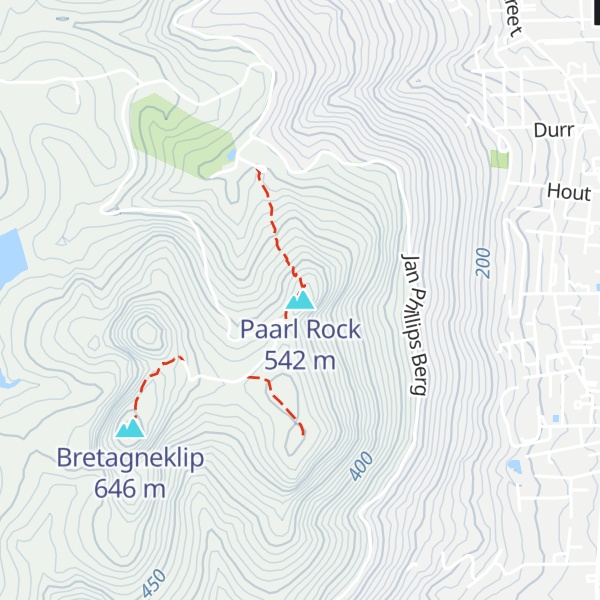 Map of Paarl Rock