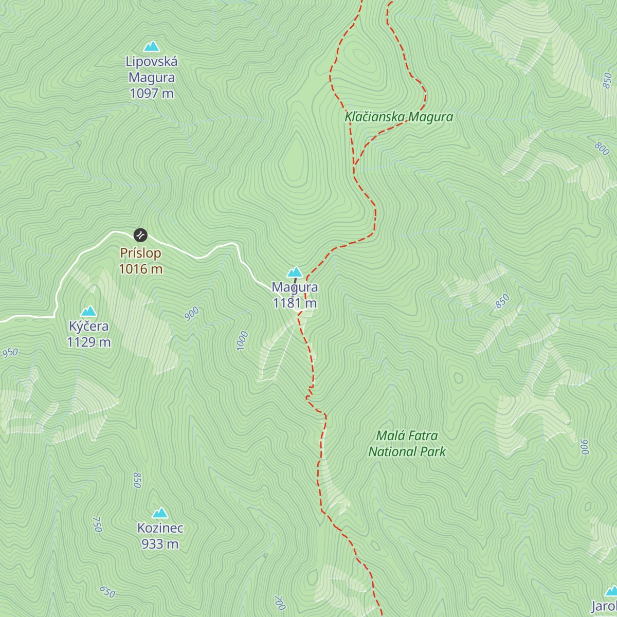 Chata Kľačianska Magura map